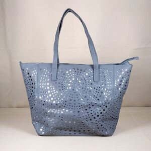 Bath & Body Works Grey Silver Women’s Tote Bag Purse Abstract Casual Work